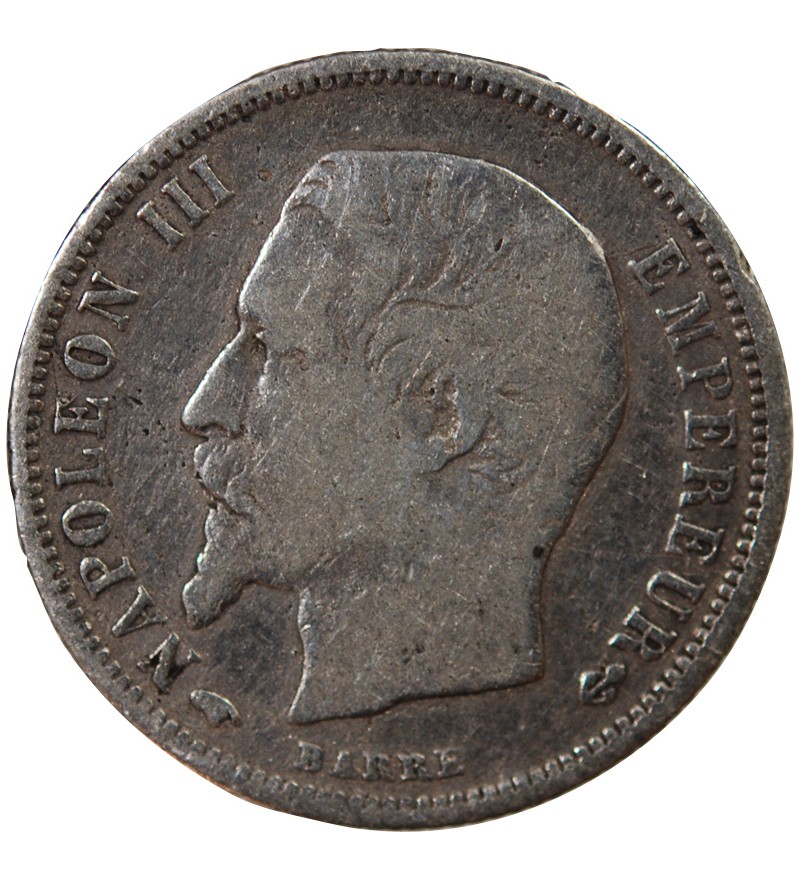 NAPOLEON III, TÊTE NUE - 50 CENTIMES ARGENT 1856 A PARIS