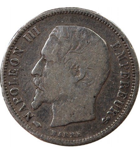 NAPOLEON III, TÊTE NUE - 50 CENTIMES ARGENT 1856 A PARIS