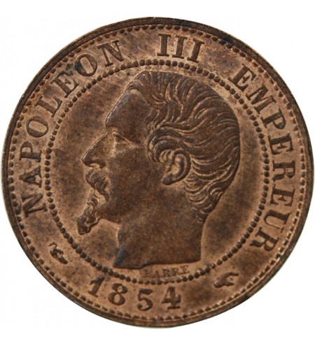 NAPOLEON III, TÊTE NUE - 1 CENTIME 1854 A PARIS