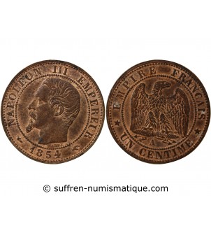 NAPOLEON III, TÊTE NUE - 1 CENTIME 1854 A PARIS