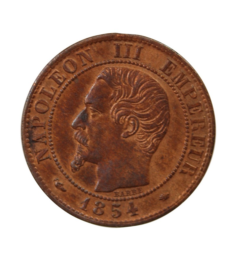NAPOLEON III, TÊTE NUE - 1 CENTIME 1854 MA MARSEILLE