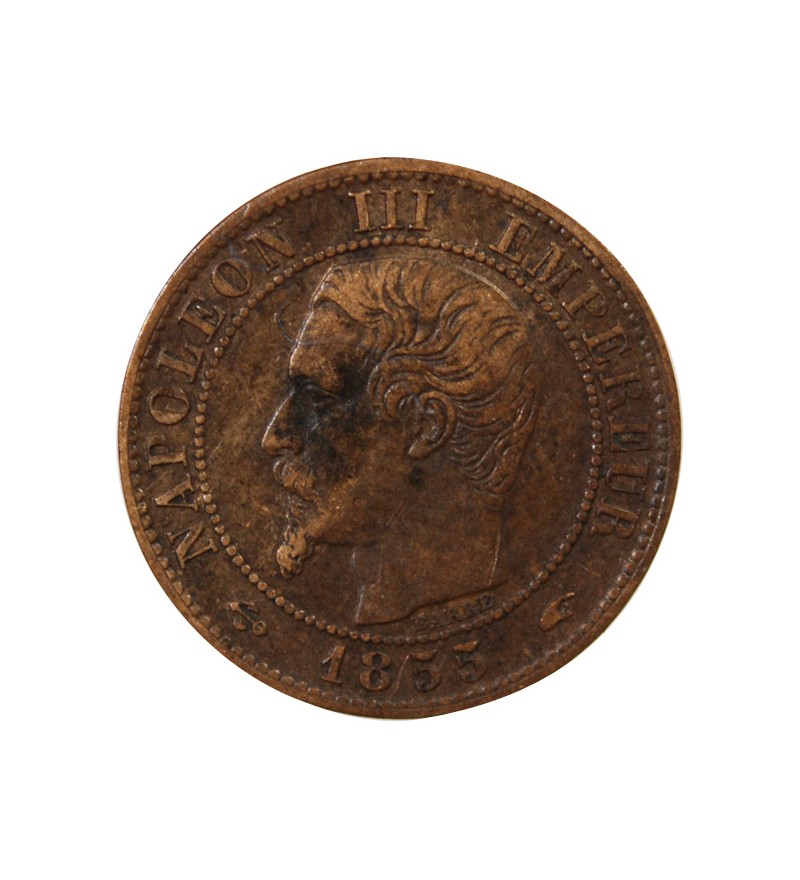 NAPOLEON III, TÊTE NUE - 1 CENTIME 1855 A PARIS - Ancre