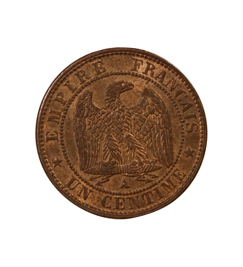 NAPOLEON III, TÊTE LAURÉE - 1 CENTIME 1862 A PARIS