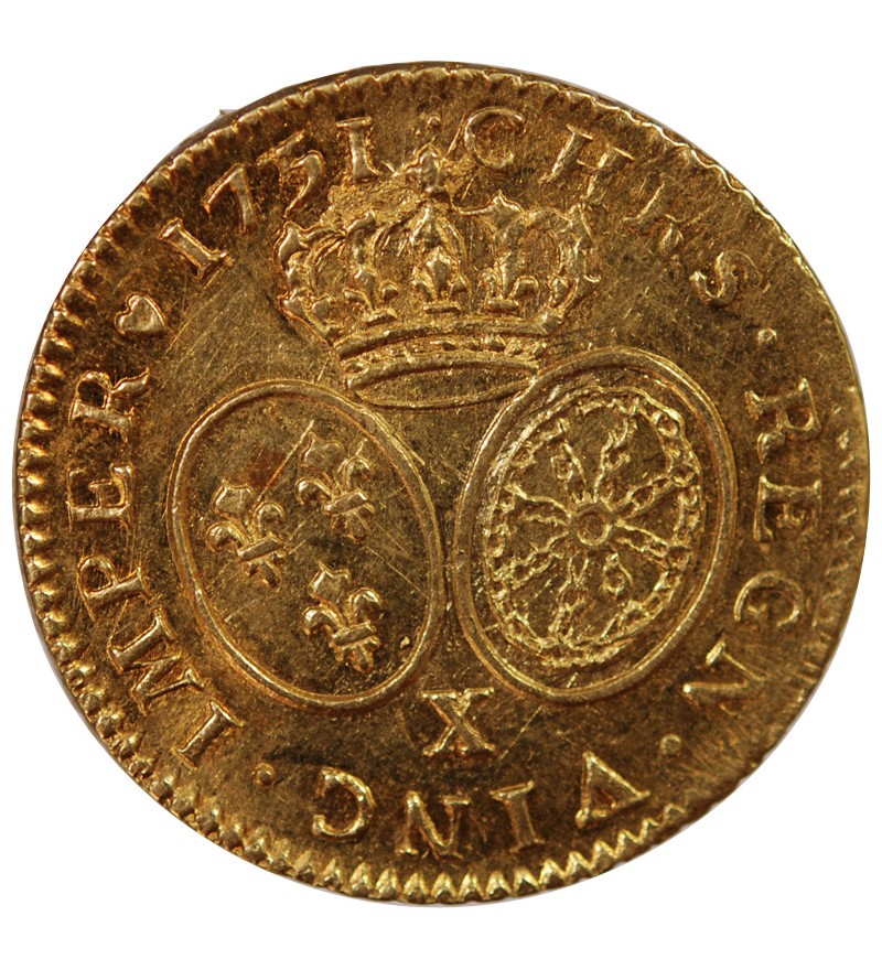 LOUIS XV - LOUIS D'OR AUX LUNETTES 1731 X AMIENS R3