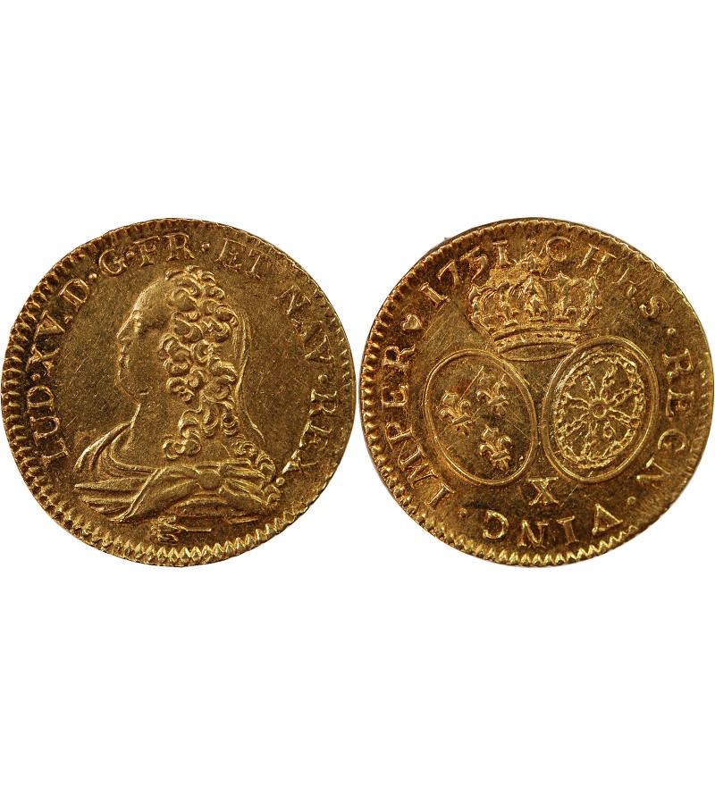 LOUIS XV - LOUIS D'OR AUX LUNETTES 1731 X AMIENS R3