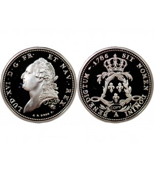 LOUIS XVI, L'écu de Calonne 1786 - MEDAILLE BE ARGENT 999,99% 2