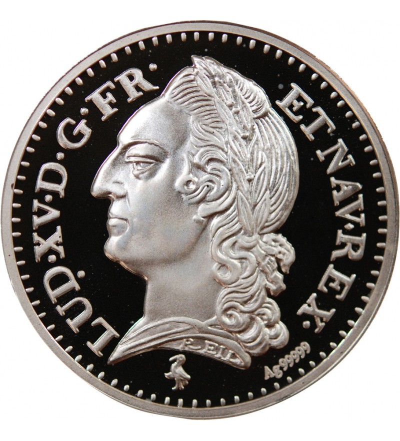 LOUIS XV, A la Vieille Tête - MEDAILLE BE ARGENT 999,99%