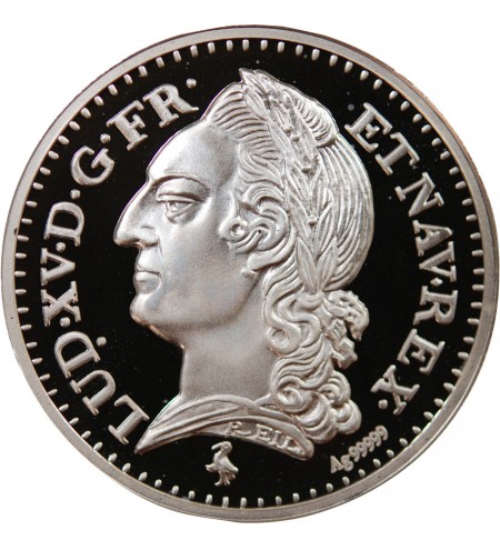 LOUIS XV, A la Vieille Tête - MEDAILLE BE ARGENT 999,99%
