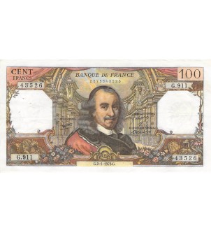 FRANCE, CORNEILLE - 100 FRANCS 02/01/1976 - SÉRIE G.911 - TTB
