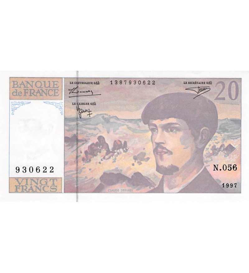 FRANCE - 20 FRANCS DEBUSSY 1997 - SÉRIE N.056 - SPL