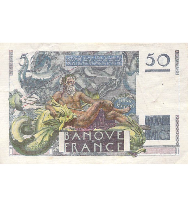 FRANCE - 50 FRANCS LE VERRIER 28/03/1946 - SÉRIE C.4 - TTB