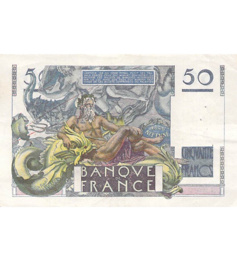 FRANCE - 50 FRANCS LE VERRIER 28/03/1946 - SÉRIE C.4 - TTB