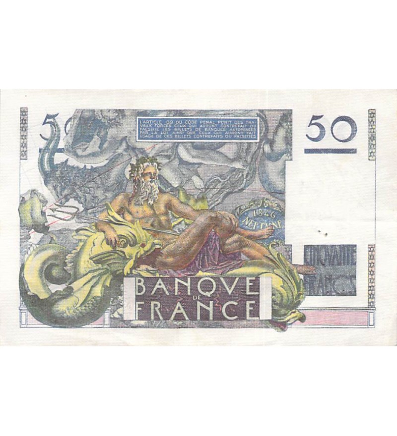 FRANCE - 50 FRANCS LE VERRIER 02/05/1946 - SÉRIE E.18 - TTB