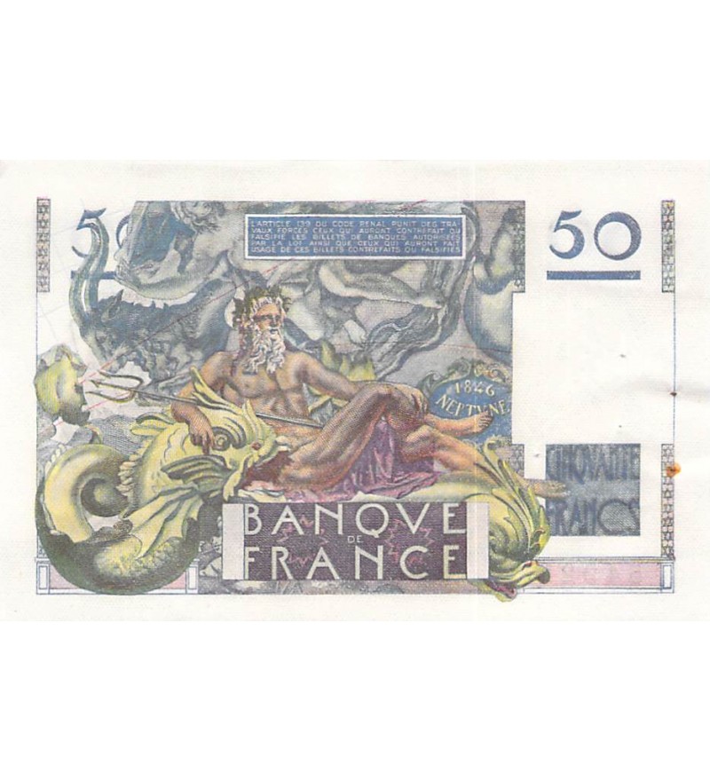 FRANCE - 50 FRANCS LE VERRIER 02/10/1947 - SÉRIE P.91 - PSUP