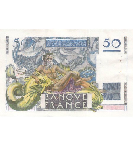 FRANCE - 50 FRANCS LE VERRIER 08/04/1948 - SÉRIE G.100 - SUP