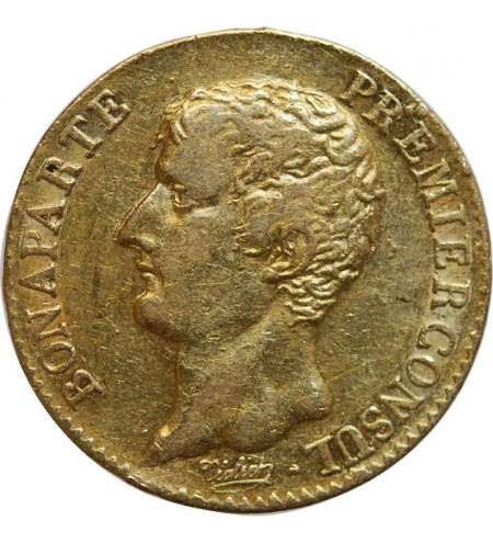 20 FRANCS OR BONAPARTE 1er CONSUL AN 12 A PARIS