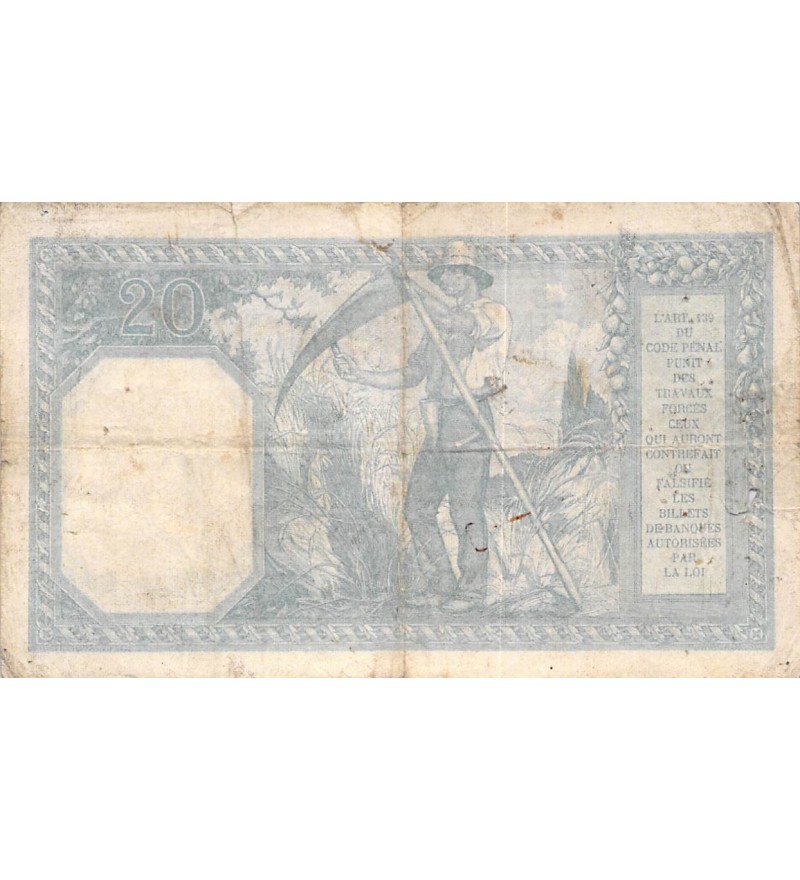 FRANCE - 20 FRANCS BAYARD 20/08/1918 - SÉRIE N.5216 - TB