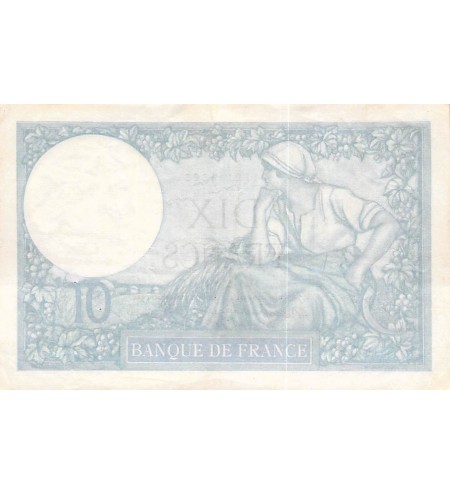 FRANCE - 10 FRANCS MINERVE 04/12/1941 - TTB+