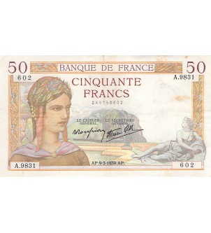 FRANCE - 50 FRANCS CERES...