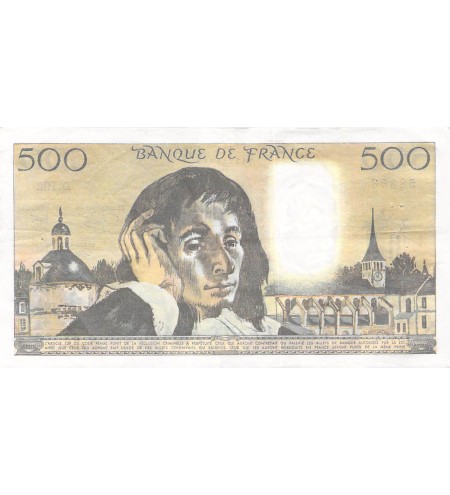 FRANCE - 500 FRANCS PASCAL 07/06/1979 - SÉRIE D.102 - TTB