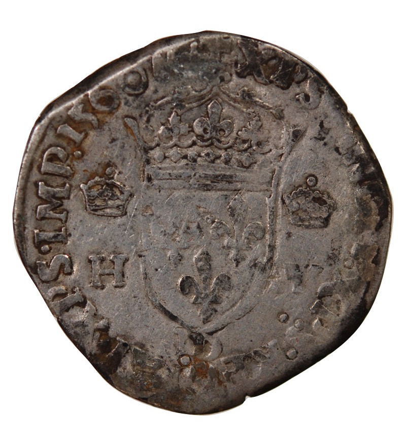 FRANCOIS II, AU NOM D'HENRI II - TESTON ARGENT 1560 D LYON
