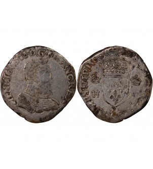 FRANCOIS II, AU NOM D'HENRI II - TESTON ARGENT 1560 D LYON 2