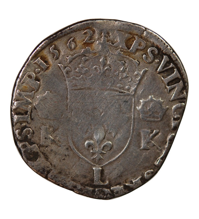 CHARLES IX - TESTON ARGENT 1562 L BAYONNE