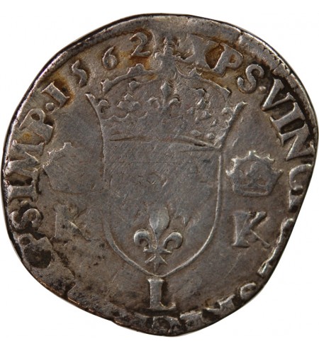 CHARLES IX - TESTON ARGENT 1562 L BAYONNE
