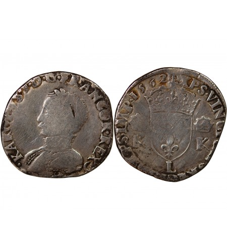 CHARLES IX - TESTON ARGENT 1562 L BAYONNE