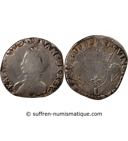 CHARLES IX - TESTON ARGENT 1562 L BAYONNE