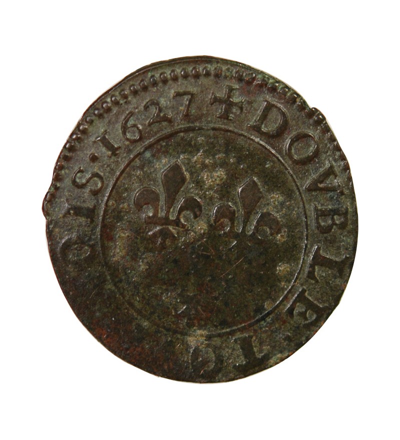 LOUIS XIII - DOUBLE TOURNOIS 1627 A PARIS
