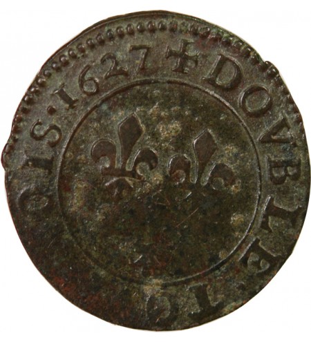 LOUIS XIII - DOUBLE TOURNOIS 1627 A PARIS