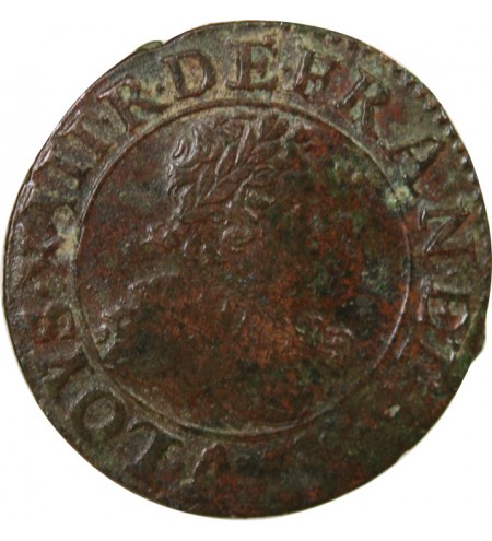 LOUIS XIII - DOUBLE TOURNOIS 1627 A PARIS