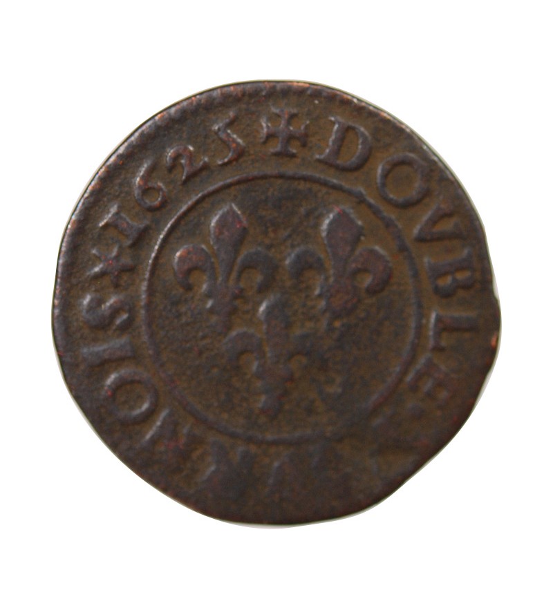 LOUIS XIII - DOUBLE TOURNOIS 1625 O RIOM
