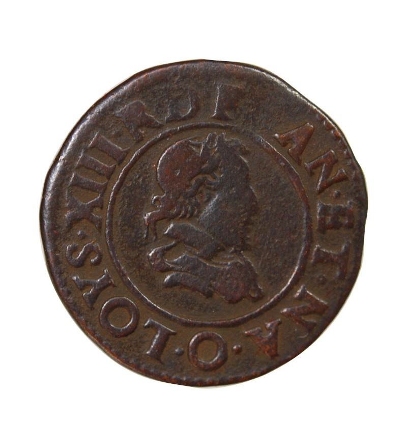 LOUIS XIII - DOUBLE TOURNOIS 1625 O RIOM