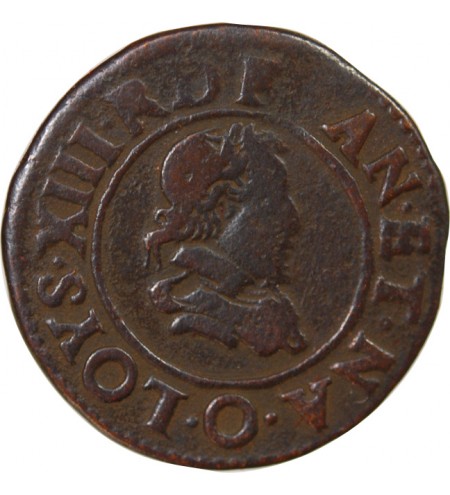 LOUIS XIII - DOUBLE TOURNOIS 1625 O RIOM
