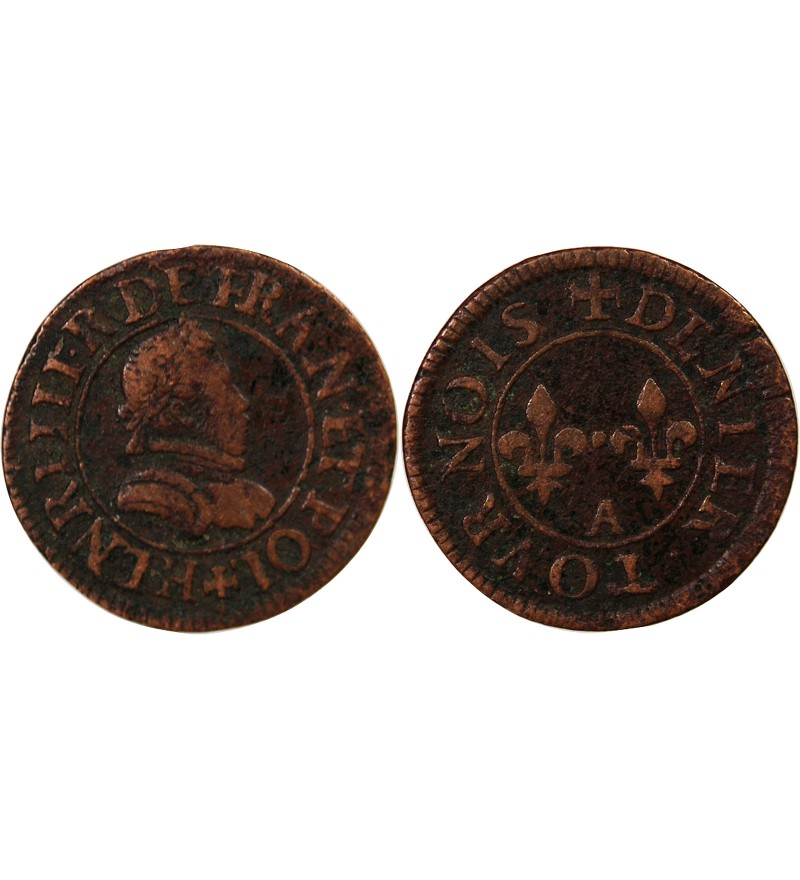 LA LIGUE, au nom d'HENRI III - DOUBLE TOURNOIS 1591 / 1592 A PARIS