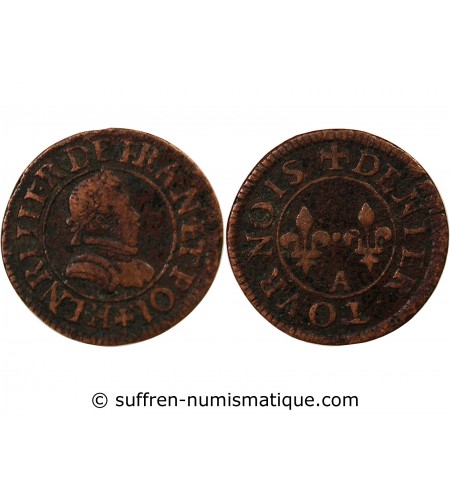 LA LIGUE, au nom d'HENRI III - DOUBLE TOURNOIS 1591 / 1592 A PARIS