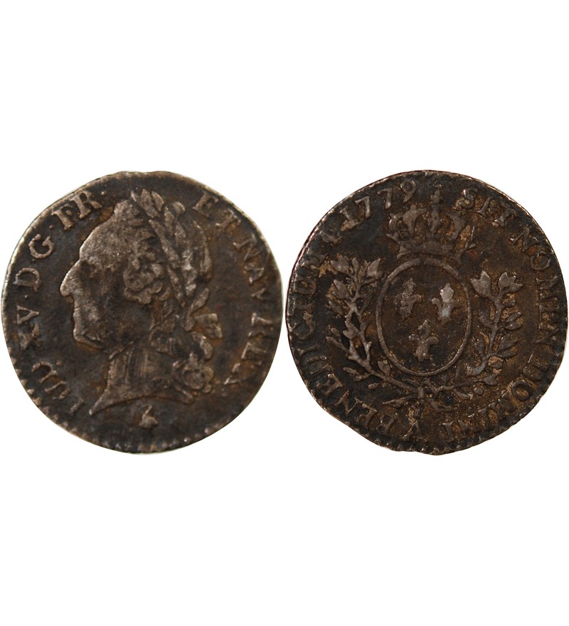 LOUIS XVI, au nom de LOUIS XV - 1/20 ECU ARGENT 1779 A PARIS