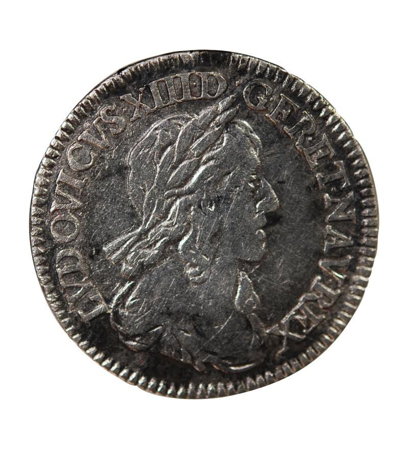 LOUIS XIII - 1/12 ECU ARGENT 1642 A PARIS point - 2e Poinçon de Warin
