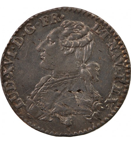 LOUIS XVI - 1/10 ECU AUX BRANCHES D'OLIVIER 1778 A PARIS