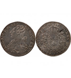 LOUIS XVI - 1/10 ECU AUX BRANCHES D'OLIVIER 1778 A PARIS 2