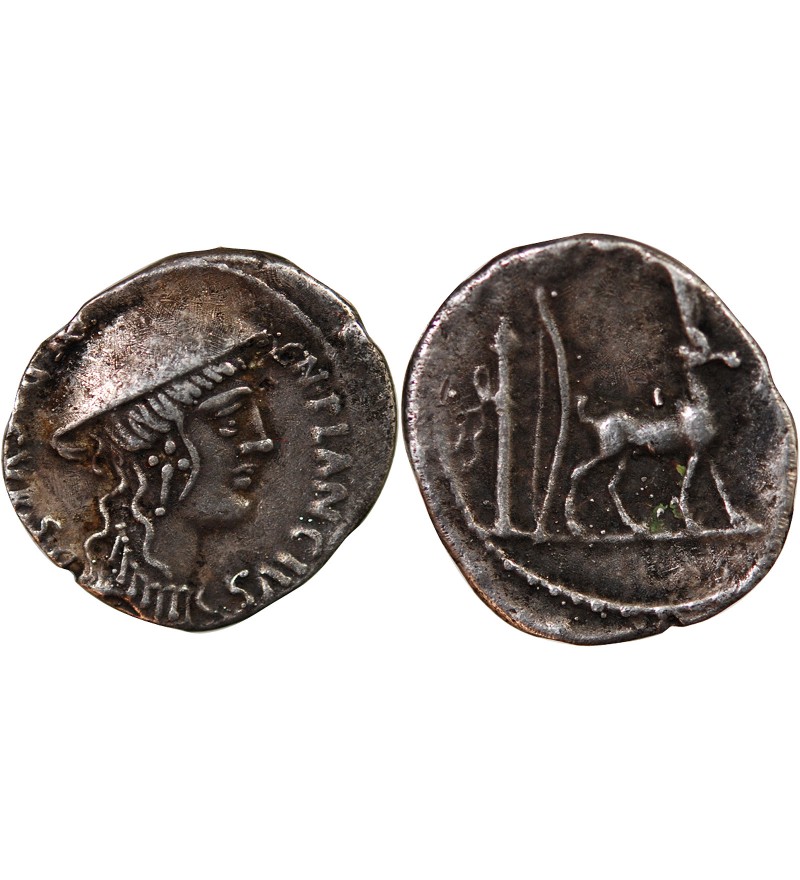 PLANCIA - DENIER ARGENT 55 AV JC ROME