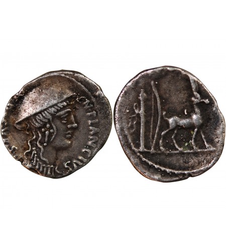 PLANCIA - DENIER ARGENT 55 AV JC ROME