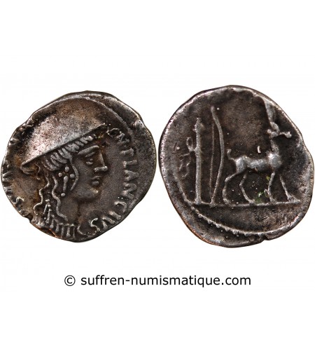 PLANCIA - DENIER ARGENT 55 AV JC ROME