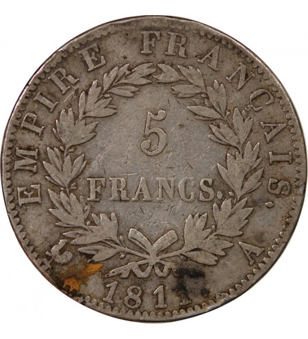 NAPOLEON Ier - 5 FRANCS 1811 A PARIS