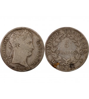 NAPOLEON Ier - 5 FRANCS 1811 A PARIS 2