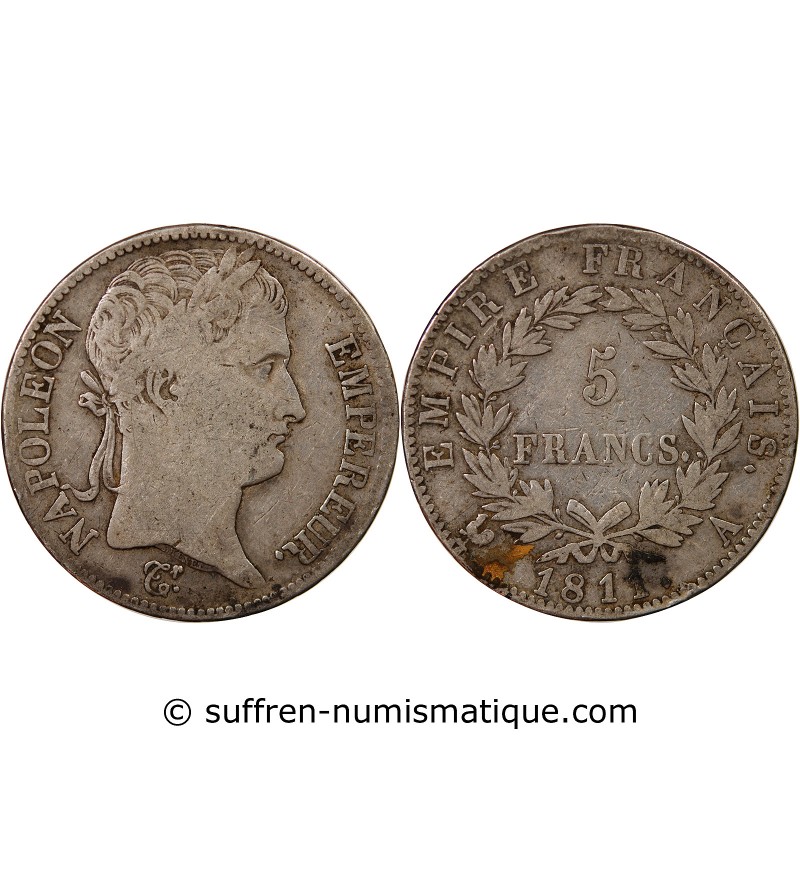 NAPOLEON Ier - 5 FRANCS 1811 A PARIS