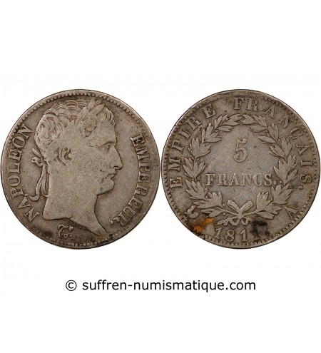 NAPOLEON Ier - 5 FRANCS 1811 A PARIS