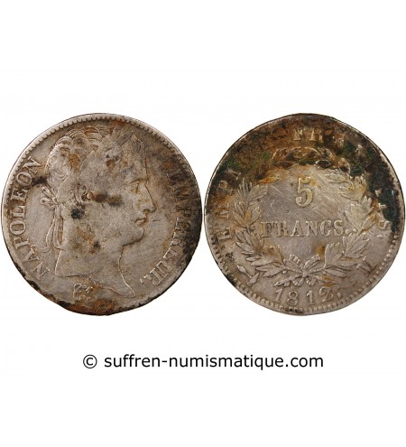 NAPOLEON Ier - 5 FRANCS 1812 M TOULOUSE